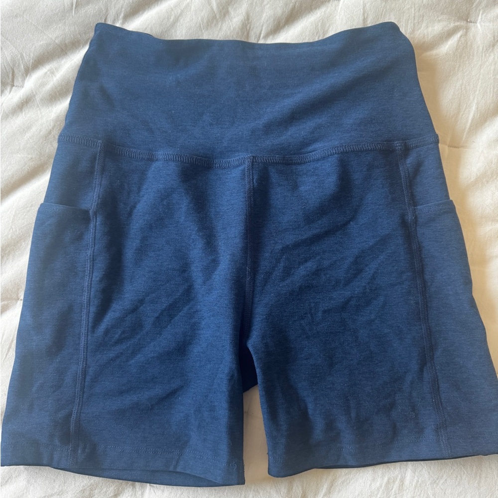 Beyond Yoga Spacedye Keep Pace 7” pocket short Nocturnal Navy